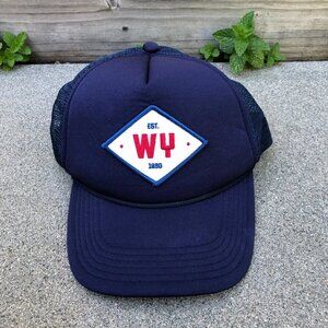 MADE Wyoming Est 1890 Trucker Hat Men's Blue Adjustable Snapback Cap Foam​